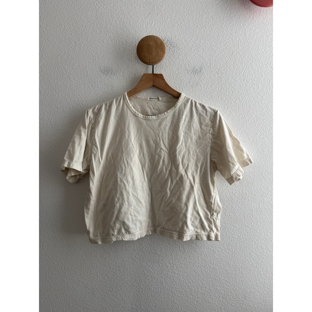 Industry of All Nations IOAN Women Organic Cotton Crop Tee Size XS *Stain*
